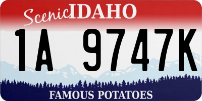 ID license plate 1A9747K