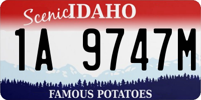 ID license plate 1A9747M