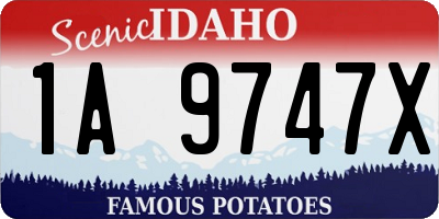 ID license plate 1A9747X