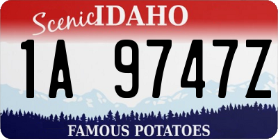 ID license plate 1A9747Z