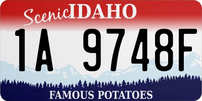 ID license plate 1A9748F