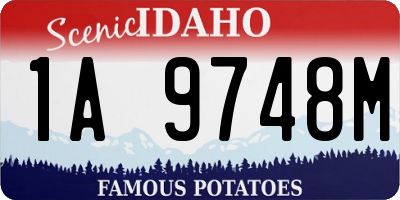 ID license plate 1A9748M