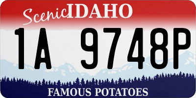 ID license plate 1A9748P