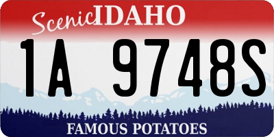 ID license plate 1A9748S
