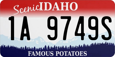 ID license plate 1A9749S