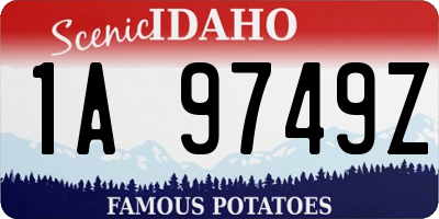 ID license plate 1A9749Z