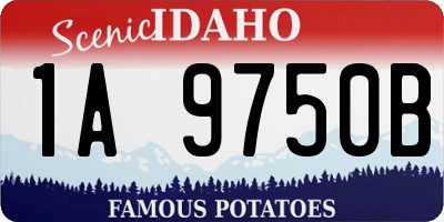 ID license plate 1A9750B