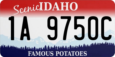 ID license plate 1A9750C