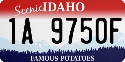 ID license plate 1A9750F