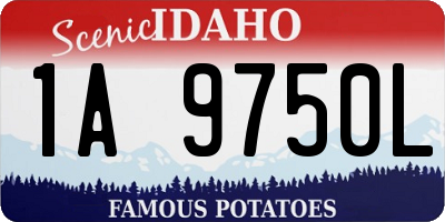 ID license plate 1A9750L