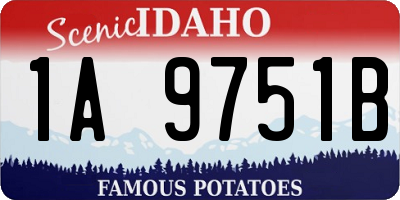ID license plate 1A9751B
