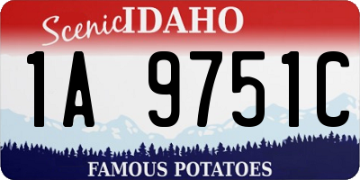 ID license plate 1A9751C