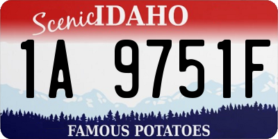 ID license plate 1A9751F