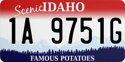 ID license plate 1A9751G