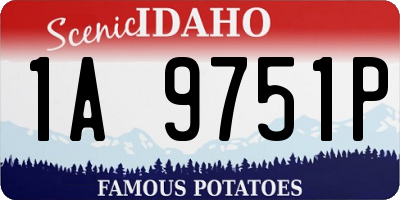 ID license plate 1A9751P
