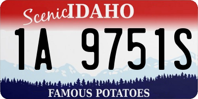 ID license plate 1A9751S