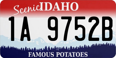 ID license plate 1A9752B