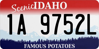 ID license plate 1A9752L