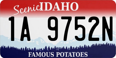 ID license plate 1A9752N