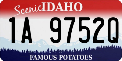ID license plate 1A9752Q