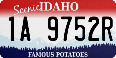 ID license plate 1A9752R