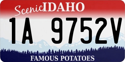ID license plate 1A9752V