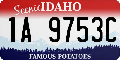 ID license plate 1A9753C