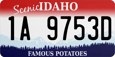 ID license plate 1A9753D