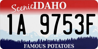 ID license plate 1A9753F
