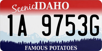 ID license plate 1A9753G