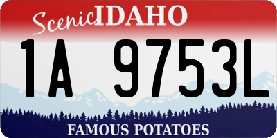 ID license plate 1A9753L