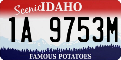 ID license plate 1A9753M