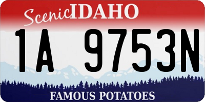 ID license plate 1A9753N