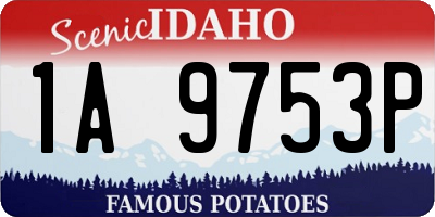 ID license plate 1A9753P
