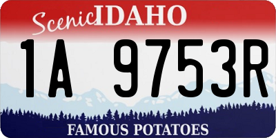 ID license plate 1A9753R