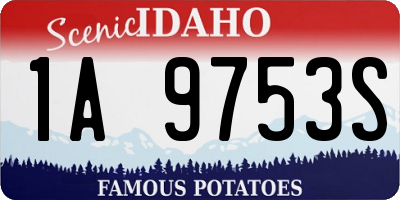 ID license plate 1A9753S