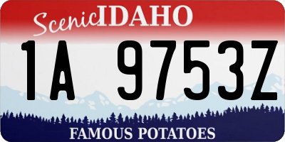ID license plate 1A9753Z