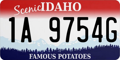 ID license plate 1A9754G