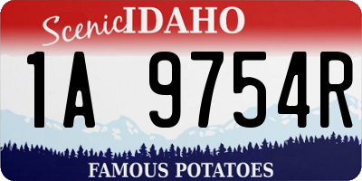 ID license plate 1A9754R