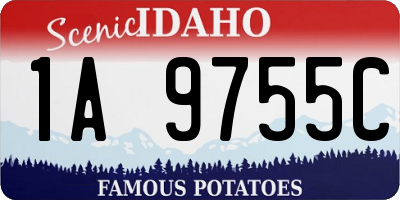 ID license plate 1A9755C