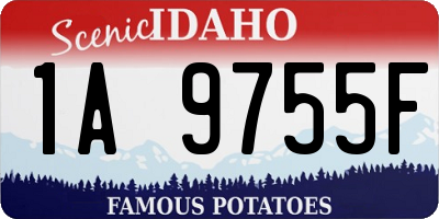 ID license plate 1A9755F