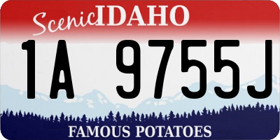 ID license plate 1A9755J