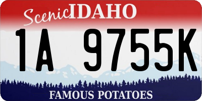 ID license plate 1A9755K