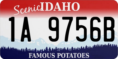 ID license plate 1A9756B