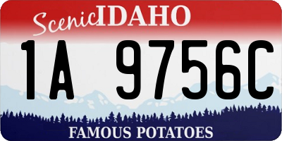 ID license plate 1A9756C