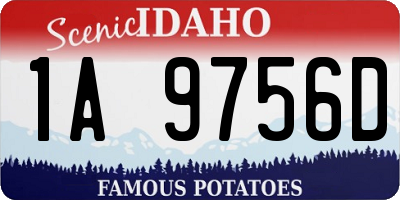 ID license plate 1A9756D