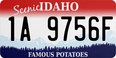 ID license plate 1A9756F