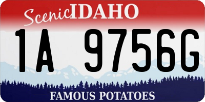 ID license plate 1A9756G
