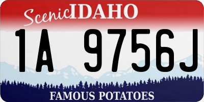 ID license plate 1A9756J