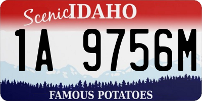 ID license plate 1A9756M